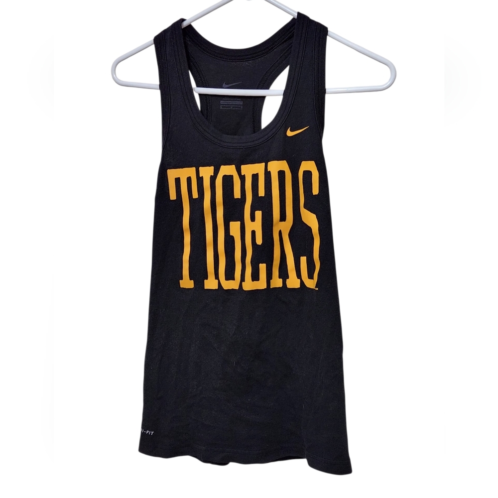 Nike Black Medium Tank with Gold 'TIGERS' Graphic